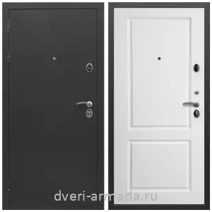 Черные входные двери, Металлическая дверь входная Армада Престиж Черный шелк / МДФ 16 мм ФЛ-117 Белый матовый