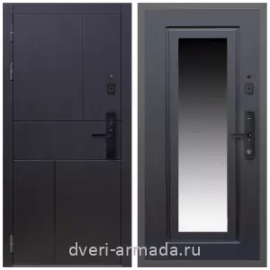Темные входные двери, Умная входная смарт-дверь Армада Оникс МДФ 10 мм Kaadas S500 / МДФ 16 мм ФЛЗ-120 Венге