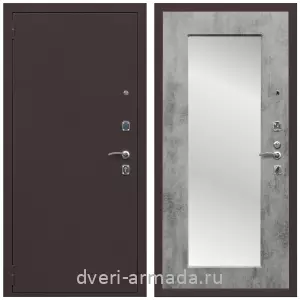 Входные двери с зеркалом и теплоизоляцией, Дверь входная Армада Комфорт Антик медь / МДФ 16 мм ФЛЗ-пастораль Бетон темный