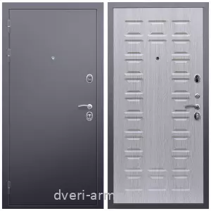 Темные входные двери, Дверь входная Армада Люкс Антик серебро / МДФ 16 мм ФЛ-183 Дуб белёный