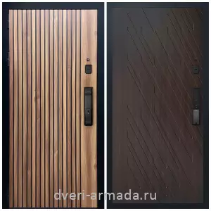 Входные металлические двери в Московской области, Умная входная смарт-дверь Армада Вектор МДФ 10 мм Kaadas K9 / МДФ 16 мм ФЛ-86 Венге структурный
