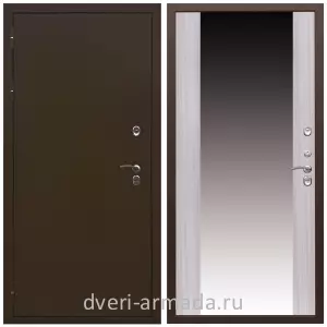 Белые двери с зеркалом, Дверь входная уличная в дом Армада Термо Молоток коричневый/ МДФ 16 мм СБ-16 Сандал белый