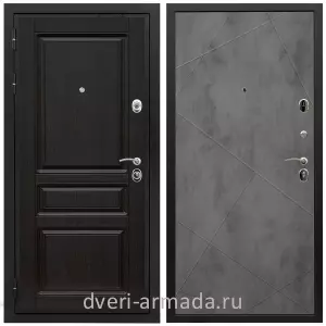 Входные двери Люксор, Дверь входная Армада Премиум-Н МДФ 16 мм ФЛ-243 Венге / МДФ 10 мм ФЛ-291 Бетон темный