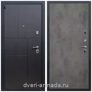 Темные входные двери, Дверь входная Армада Бастион МДФ 16 мм ФЛ-290 Дуб фактурный шоколад / МДФ 10 мм ФЛ-291 Бетон темный