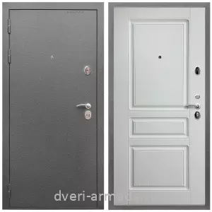 Темные входные двери, Дверь входная Армада Оптима Антик серебро / МДФ 16 мм ФЛ-243 Ясень белый