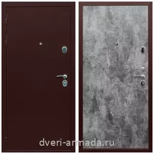 Правые входные двери, Недорогая дверь входная Армада Люкс Антик медь / МДФ 6 мм ПЭ Цемент темный