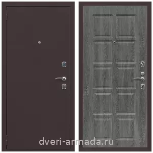Левые входные двери, Дверь входная Армада Комфорт Антик медь / МДФ 10 мм ФЛ-38 Дуб Филадельфия графит