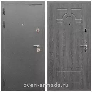 Входные двери с внутренней отделкой панелями МДФ, Дверь входная Армада Оптима Антик серебро / МДФ 6 мм ФЛ-58 Дуб Филадельфия графит