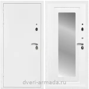 Белые двери с зеркалом, Дверь входная Армада Оптима Белая шагрень / МДФ 16 мм ФЛЗ-120 Ясень белый
