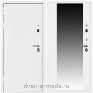 Входные двери с зеркалом и теплоизоляцией, Дверь входная Армада Оптима Белая шагрень / МДФ 16 мм СБ-16 Белый матовый