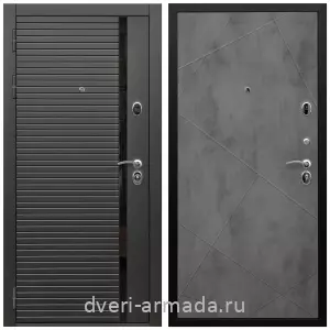 Дверь входная Армада Престиж Черная шагрень МДФ 16 мм ФЛС-550/ ФЛ-291 Бетон темный