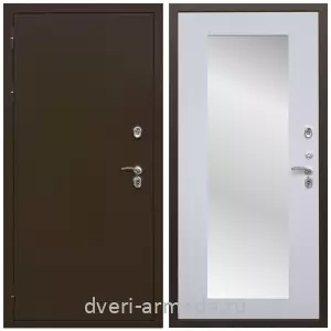 Дверь входная уличная в дом Армада Термо Молоток коричневый/ МДФ 16 мм ФЛЗ-пастораль, Ясень белый