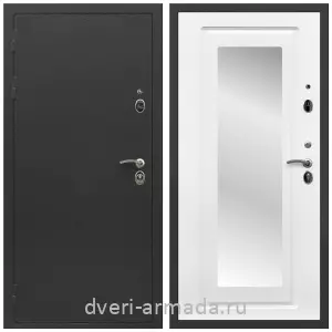 Белые двери с зеркалом, Дверь входная Армада Престиж Черный крокодил / МДФ 16 мм ФЛЗ-120 Ясень белый