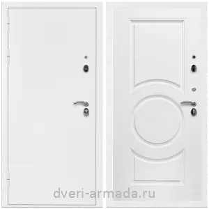 Светлые входные двери, Дверь входная Армада Оптима Белая шагрень / МС-100 Белый матовый