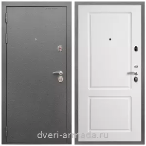 Темные входные двери, Дверь входная Армада Оптима Антик серебро / МДФ 16 мм ФЛ-117 Белый матовый