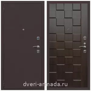 Входные двери с внутренней отделкой панелями МДФ, Дверь входная Армада Комфорт Антик медь / МДФ 16 мм ОЛ-39 Эковенге