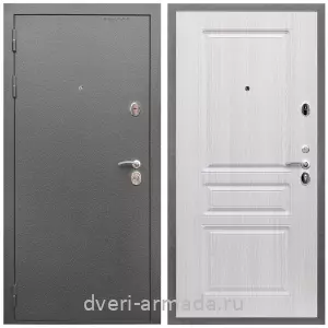Входные двери Верона, Дверь входная Армада Оптима Антик серебро / МДФ 16 мм ФЛ-243 Дуб белёный