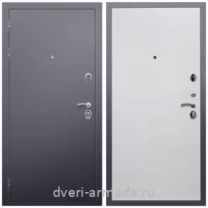 Входные двери 960 мм, Дверь входная Армада Люкс Антик серебро / МДФ 10 мм Гладкая белый матовый