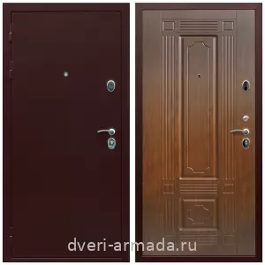 Входные двери с внутренней отделкой панелями МДФ, Дверь входная Армада Люкс Антик медь / МДФ 16 мм ФЛ-2 Мореная береза