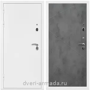Входные двери с двумя петлями, Дверь входная Армада Оптима Белая шагрень / МДФ 10 мм ФЛ-291 Бетон темный