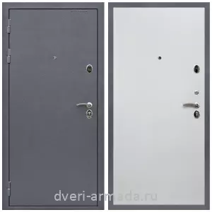 Входные двери толщиной 1.5 мм, Дверь входная Армада Престиж Антик серебро / МДФ 10 мм Гладкая белый матовый