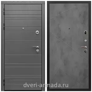 Черные входные двери, Металлическая дверь входная Армада Роял Вуд МДФ 10 мм графит / МДФ 10 мм ФЛ-291 Бетон темный