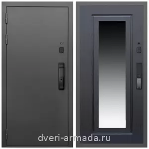 Белые двери с зеркалом, Умная входная смарт-дверь Армада Гарант Kaadas K9/ МДФ 16 мм ФЛЗ-120 Венге