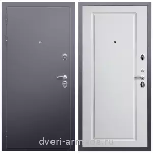Входные двери с двумя петлями, Дверь входная Армада Люкс Антик серебро / МДФ 16 мм ФЛ-119 Белый матовый