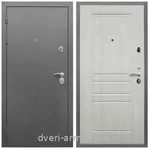 Входные двери с внутренней отделкой панелями МДФ, Дверь входная Армада Оптима Антик серебро / МДФ 6 мм ФЛ-243 Лиственница беж
