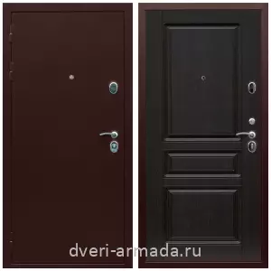 Входные двери с внутренней отделкой панелями МДФ, Дверь входная Армада Люкс Антик медь / МДФ 16 мм ФЛ-243 Венге