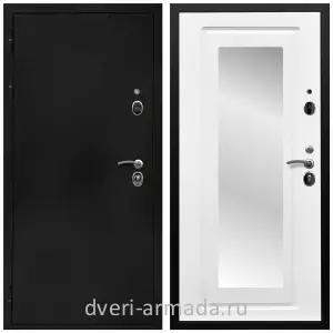 Черные входные двери, Металлическая дверь входная Армада Престиж Черная шагрень / МДФ 16 мм ФЛЗ-120 Ясень белый