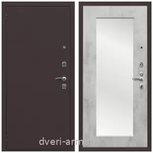 Входные двери с зеркалом и теплоизоляцией, Дверь входная Армада Комфорт Антик медь / МДФ 16 мм ФЛЗ-пастораль Бетон светлый