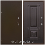 Дверь входная стальная уличная в частный дом Армада Термо Молоток коричневый/ ФЛ-2 Венге теплая с 3 петлями