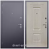 Входные двери толщиной 70 мм, Дверь входная Армада Люкс Антик серебро / ФЛ-2 Дуб белёный от производителя в коттедж с теплоизоляцией