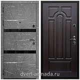 Дверь входная Армада Престиж Черная шагрень Торос графит / ФЛ-58 Венге