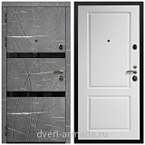 Дверь входная Армада Престиж Черная шагрень Торос графит / ФЛ-117 Белый матовый