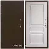 Дверь входная уличная в дом Армада Термо Молоток коричневый/ МДФ 16 мм ФЛ-243 Ясень белый